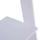 Appendiabiti da Ingresso a 3 Ripiani 4 Ganci in Legno Bianco 67x38.5x196 cm 