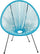 Poltrona da Giardino 72x77,5x85 cm Scooby in Acciaio e PE Azzurro