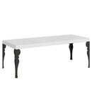  Tavolo Allungabile 160-420x90x77 cm Paxon Premium Bianco Frassino Telaio Antracite