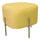 Pouf Poggiapiedi 41x41x41 cm in Tessuto Kate Giallo