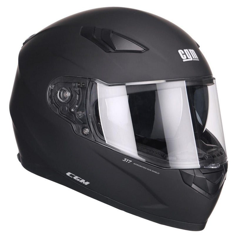 Casco Integrale per Scooter Visiera Lunga CGM Liverpool 317A Nero Opaco XS - (53-54 cm)
