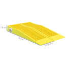 Set 2 Rampe di Carico Auto in Plastica 3 Tonnellate Antiscivolo Giallo      