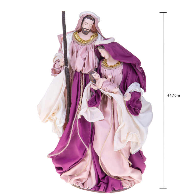 Natività Su Base H47 cm in Resina