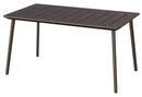 Tavolo da Giardino 146x87x75 cm in Resina Keter Metalea Bronzo