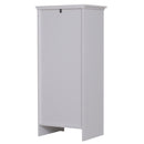 Credenza con Anta e Ripiano Aperto in Legno Bianco 40x30x90 cm 