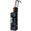 Portaombrelli 15,5x15,5x49 cm con Vaschetta in Metallo Nero