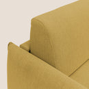 Divano Letto 2 Posti 175x95x96 cm in Tessuto Giallo