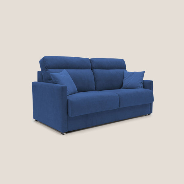 Canapé lit 2 places 176x102x97 cm en tissu bleu sconto