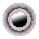 Specchio in Legno dipinto oro tondo cm Ø80xh2