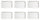 Set de 6 Plateaux Snack Rectangulaires 16x8x1,5 cm en Porcelaine Allluminique Kaleidos Aluxina Bianchi