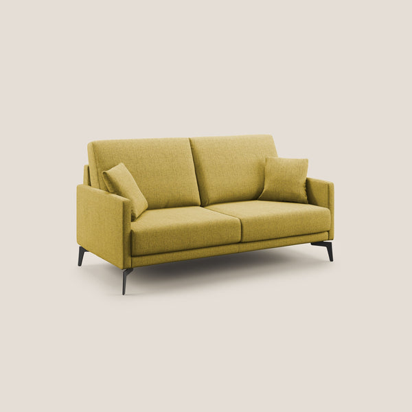 Divano 2 Posti 140x94x90 cm in Tessuto Giallo sconto