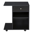 Mobile Porta Stampante 1 Cassetto 2 Ripiani 60x40x68,5 cm in Legno  Nero
