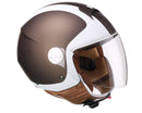 Casco Demi-Jet per Scooter Visiera Lunga CGM Positano 107V Marrone Opaco Varie Misure