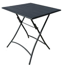 Tavolo Pieghevole da Giardino 60x60x72 cm in Acciaio Grigio Scuro
