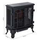 Camino Elettrico da Terra 63.5x30.5x67.5 cm 1000W/2000W Nero 