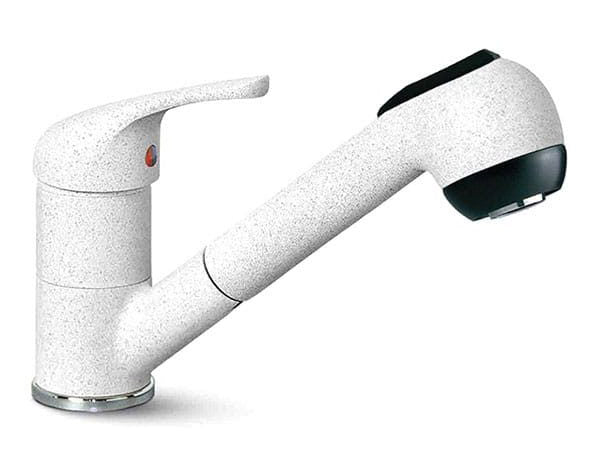 Apell AP20GW Robinet de cuisine à levier unique en granit blanc Douchette à main online