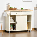 Isola per Cucina 110x49,5x89,5 cm con Cassetti Armadietto e Portasciugamani in Legno e MDF Bianco