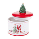 Barattolo Natalizio Contenitore Ø 15 cm in Ceramica