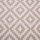 Tappeto da Esterno Reversibile 182x274 cm con Fantasia Geometrica Caffè e Bianco   