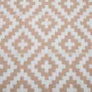 Tappeto da Esterno Reversibile 182x274 cm con Fantasia Geometrica Caffè e Bianco   