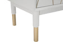 Cassettiera Luxy 80x40x80 cm in Legno e MDF e in Ferro Bianco e Oro