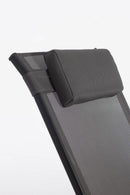 Poltrona a Dondolo da Giardino 60x107x95h cm in Acciaio e Textilene Ercolano Antracite  