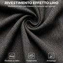 Poltrona Relax 67x87x102 cm Reclinabile Manuale 135° con Poggiapiedi in Tessuto Grigio Scuro      