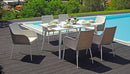 Tavolo da Giardino 160x90x74 cm in Alluminio Vorghini Trapani Bianco