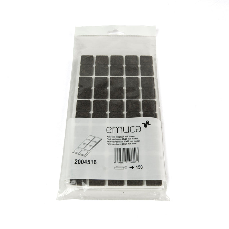 Feltrini Adesivi per Mobile Quadrati 20 x 20 mm 1.500 Pezzi Emuca
