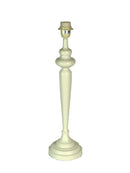 Lampada in metallo crema cm 30xh68 vintage con fiocco grigio