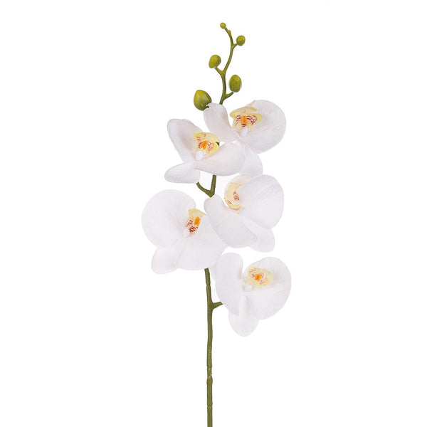 Lot de 3 Phalenopsis artificiels à 5 fleurs hauteur 88 cm blanc prezzo