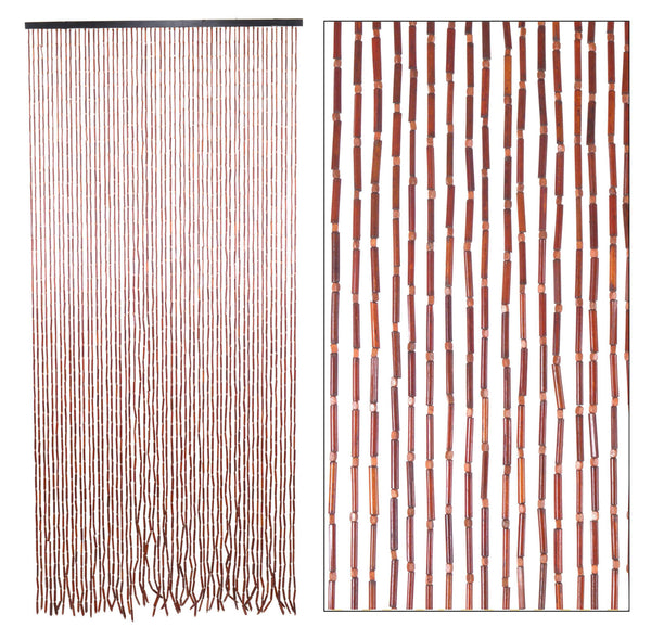 sconto Rideau en Fil pour Moustiquaire 120x240 cm en Bambou Moyen Foncé