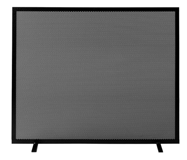 sconto Parascintille per Camino 70x51 in Ferro Verniciato Grigio Martellato