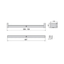 Barra Appendiabili per Armadio a Batteria 55,8-70,8 cm con LED Bianco Naturale e Sensore di Movimento Emuca