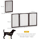 Cancelletto di Sicurezza per Animali Domestici 160x76 cm in MDF Marrone Scuro
