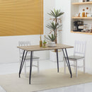 Tavolo da Pranzo per 4 persone 120x70x76 cm Piano Effetto Legno