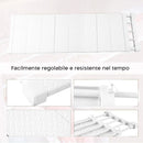 Mensola Estensibile per Armadi 35 x 72,5-125 cm Scaffale Salvaspazio in ABS Bianco