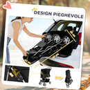 Passeggino per Cani Pieghevole 77x44x102 cm con Cestino e Portabicchiere Peso Max. 10 kg Nero      
