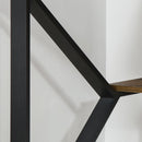 Scrivania da Ufficio Moderna 140x60x76 cm con Mensola e Gambe a K Nero Marrone