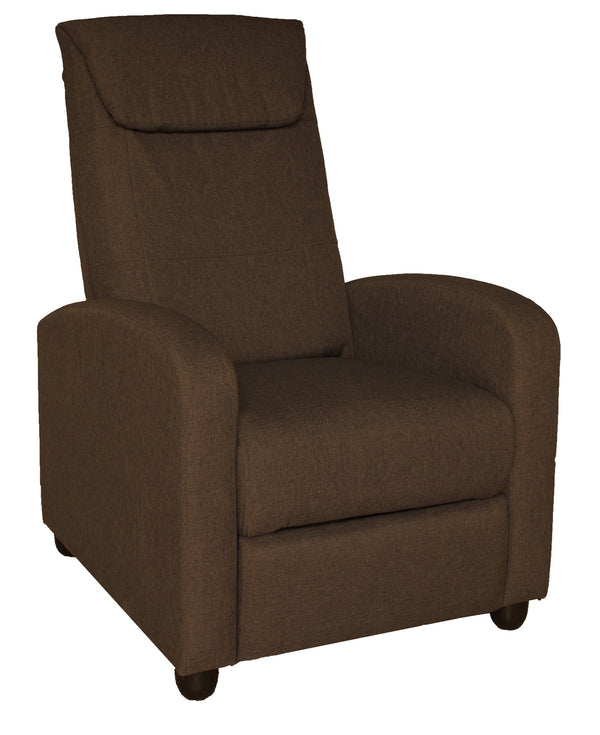 acquista Fauteuil Relax Inclinable Manuel Push 75x65x101 cm en Tissu Marron