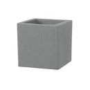 Vaso Quadrato Indoor e Outdoor Tera Schio Cubo Smoke 60x60 cm in Plastica Grigio 