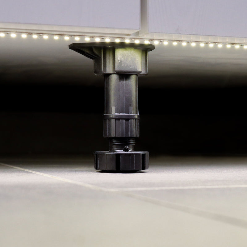 Piedino Regolabile con Base Pre-Assemblata per Mobile 148-165 mm Plastica Nero 40 Pezzi Emuca