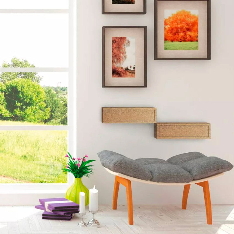 Poltrona Sacco Pouf in poliestere 70x110 cm Ariel Rosso