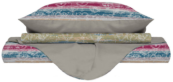Housse de couette avec taies d'oreiller imprimées Love Lines différentes tailles prezzo