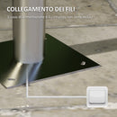 Lampione da Giardino con Paralumi a forma Sferica 63x25x210 cm in Acciaio Inox e Acrilico Argento