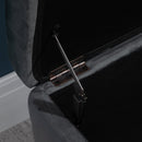 Pouf Poggiapiedi in Tessuto Poliestere 45x45x42 cm  Grigio Scuro