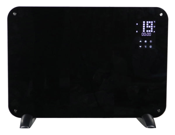 Poêle Electrique Vitre Panneau Chauffant 1000W Vannini Leo Noir sconto