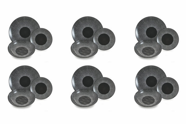 acquista Service de table 18 pièces en grès VdE Tivoli 1996 Black Mamba