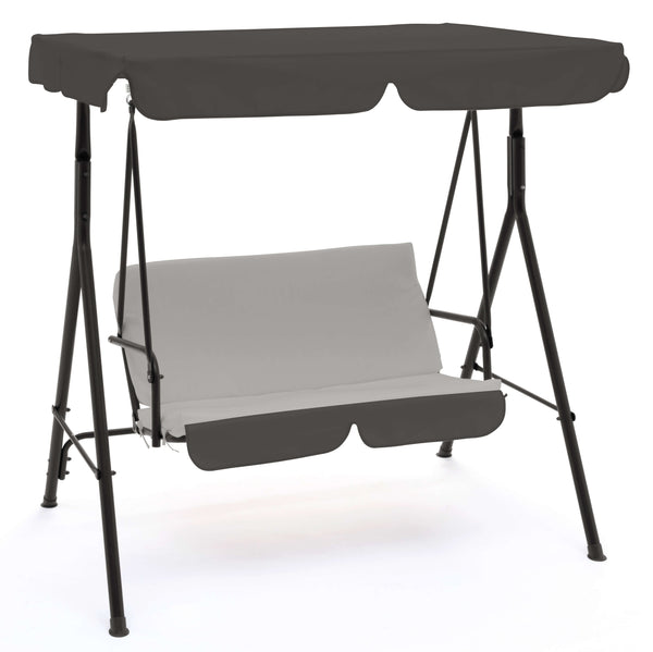 Balançoire de jardin 2 places en fer gris foncé Taddei Maiorca sconto