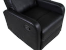 Poltrona Relax Manuale Reclinabile in Similpelle Vandi Nera